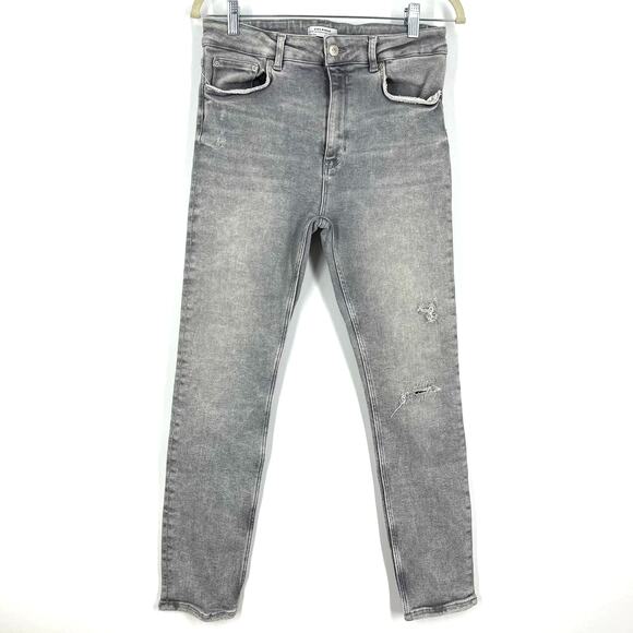 Zara Denim - Zara Woman High Rise Skinny Jeans Faded Gray Women's Size 10